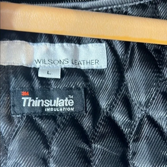 Wilsons Leather Black Leather Jacket Classic Design - Picture 2 of 3